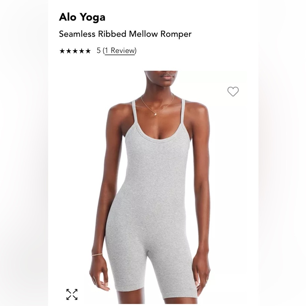 Alo yoga ribbed seamless mellow romper onesie small
